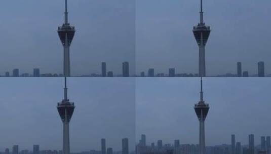 天府熊猫塔城市高楼大厦希区柯克变焦01高清在线视频素材下载