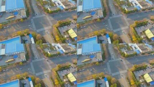 航拍陕西城市现代化发展高清在线视频素材下载