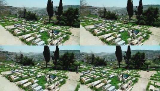 犹太人墓园高清在线视频素材下载