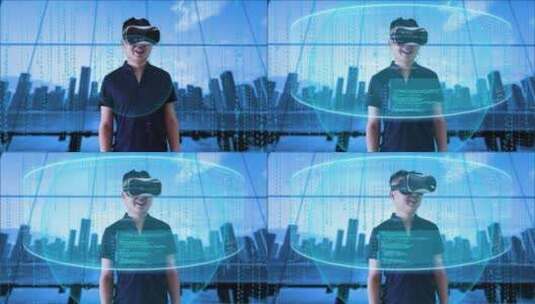 VR虚拟现实科技宣传视频素材高清在线视频素材下载