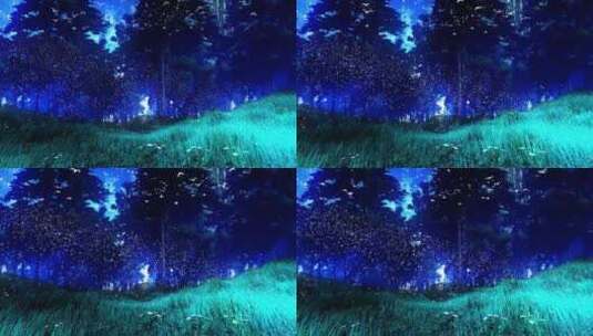 场景-树林-夜晚树林高清在线视频素材下载