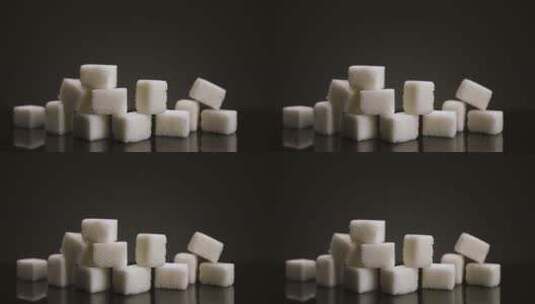 桌子上的糖块高清在线视频素材下载