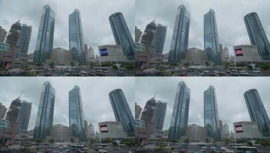 上海徐家汇商圈建筑高清在线视频素材下载