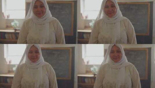 清真寺教室里上课的老师高清在线视频素材下载