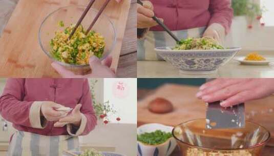 饺子制作高清在线视频素材下载