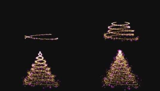 【原创带通道】粒子圣诞树高清在线视频素材下载