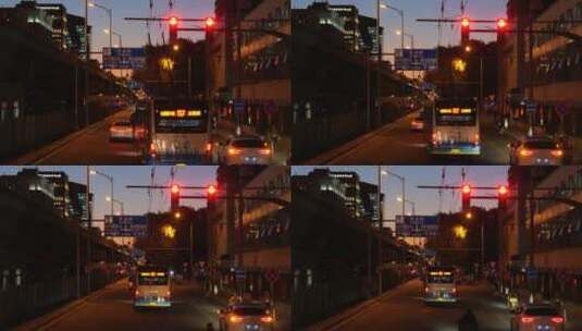 【4K原创】城市夜景、夜景车流、城市街道高清在线视频素材下载
