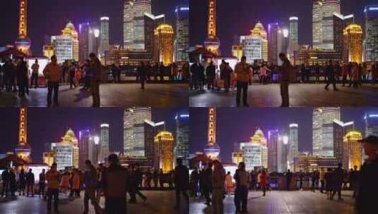 上海外滩的城市风光高清在线视频素材下载
