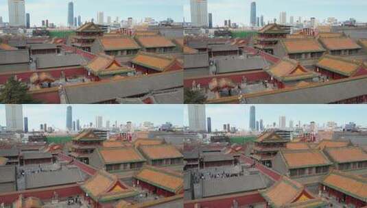 原创 沈阳故宫博物院航拍景观高清在线视频素材下载