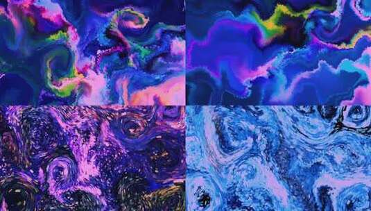 4k粒子流动视觉创意抽象彩色流体画艺术高清在线视频素材下载