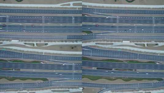 航拍城市建设道路公路高清在线视频素材下载