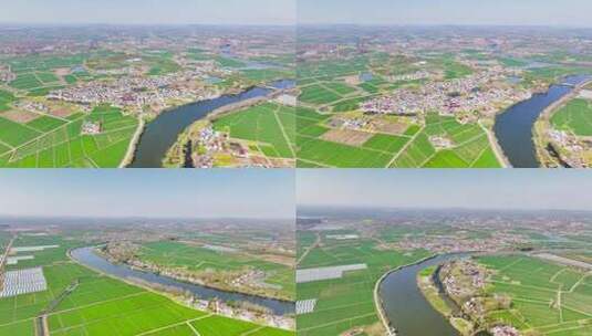 美丽乡村 乡村农田 灌溉河渠合集高清在线视频素材下载
