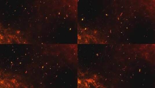 火星 地面火焰 背景 红色火焰 粒子 火花高清在线视频素材下载