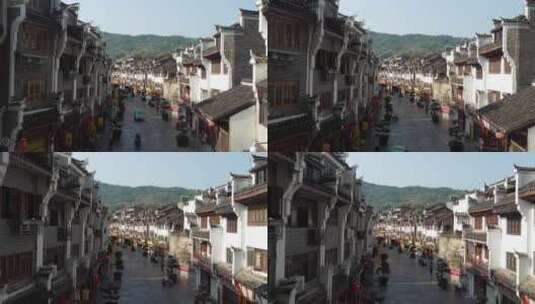 贵州航拍镇远古镇中式小城慢生活街道场景高清在线视频素材下载