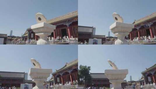 沈阳故宫的日晷高清在线视频素材下载