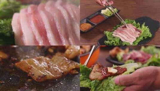 餐饮 美食 烤肉高清在线视频素材下载