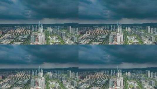 杭州未来科技城板块乌云高清在线视频素材下载