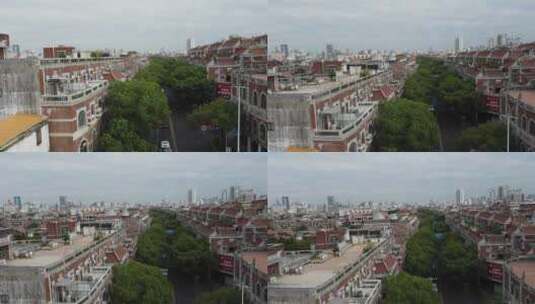 航拍福建泉州闽南城市建筑风光高清在线视频素材下载