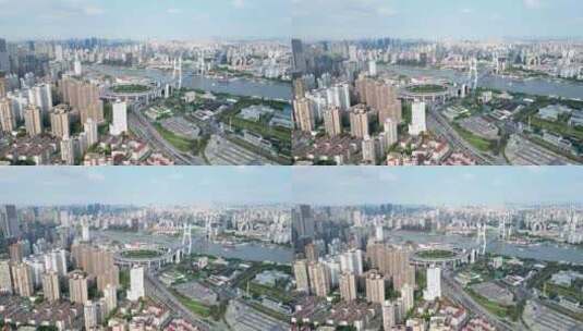 上海高楼大厦城市风光航拍【4K60帧】高清在线视频素材下载