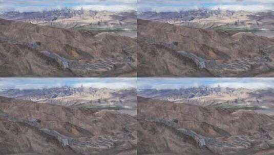 新疆 峡谷 湖泊 雪山 白沙湖 南疆 喀什高清在线视频素材下载