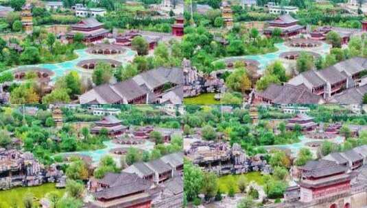 甘肃省庆阳市北石窟景区高清在线视频素材下载