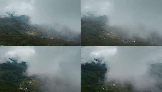 云南风光普洱云雾笼罩茶山高清在线视频素材下载