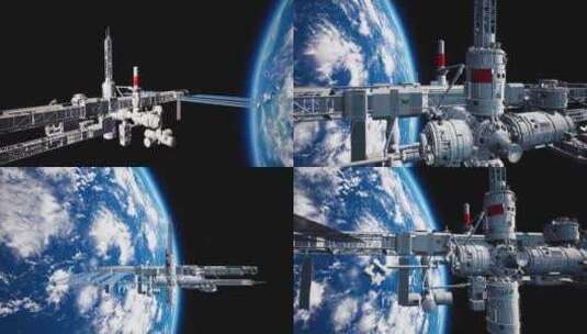 空间站 未来空间站 探索太空高清在线视频素材下载