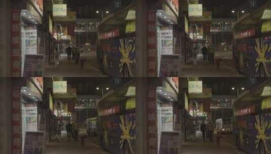 香港屯门街景夜景高清在线视频素材下载