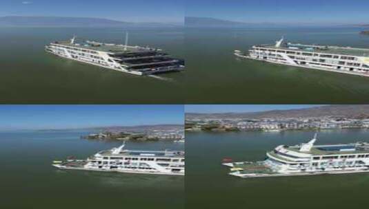大理洱海的轮船高清在线视频素材下载