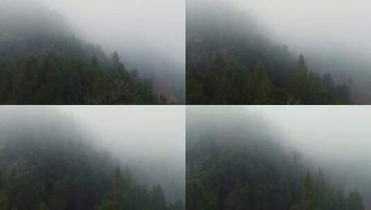 神秘大山雾气笼罩高清在线视频素材下载