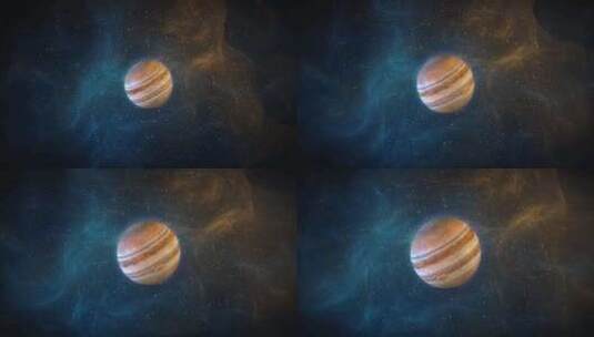 太阳系中旋转的行星高清在线视频素材下载