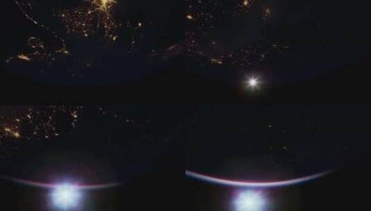 外层空间夜间地球行星的球体高清在线视频素材下载