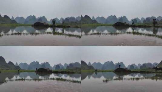 桂林状元桥航拍高清在线视频素材下载