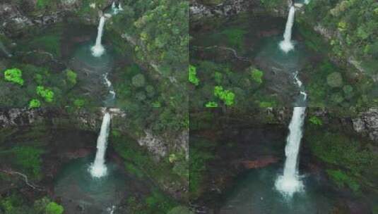 山间溪流森林瀑布高清在线视频素材下载