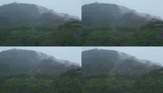 下雨中的群山森林云雾高清在线视频素材下载