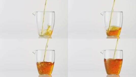 公道杯倒茶慢动作 饮料液体素材高清在线视频素材下载