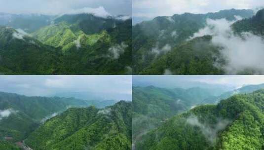 风景秦岭大自然青山绿水山川湖面春天高清在线视频素材下载