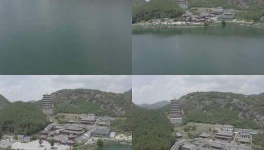 「有版权」原创LOG航拍天台山桐柏宫4K-4高清在线视频素材下载