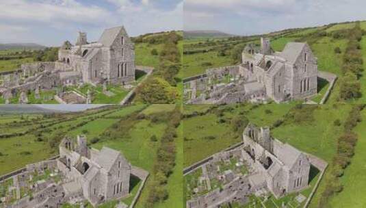 Corcomroe Abbey，中世纪，高清在线视频素材下载