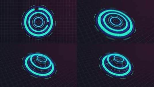 未来科技感HUD图形动效v3高清AE视频素材下载