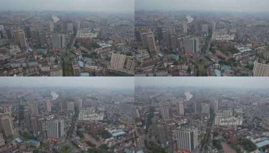 广西钦州城市建设航拍高清在线视频素材下载
