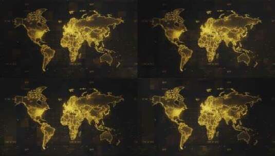 数字世界地图3d渲染高清在线视频素材下载