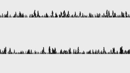 人群行走的背景高清在线视频素材下载