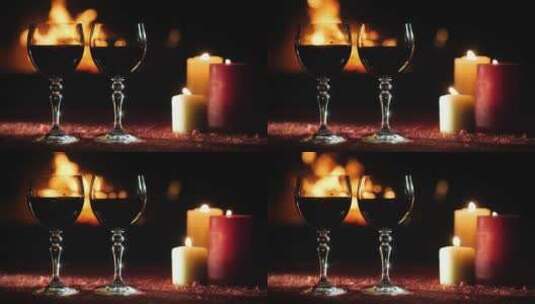 毛毯上的红酒高清在线视频素材下载