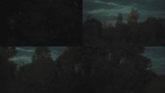 夜幕下的郊外景观高清在线视频素材下载