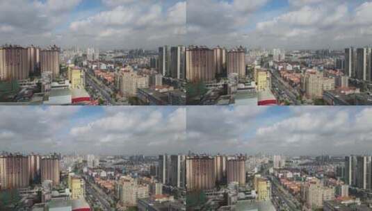 云卷云舒的城市景观高清在线视频素材下载