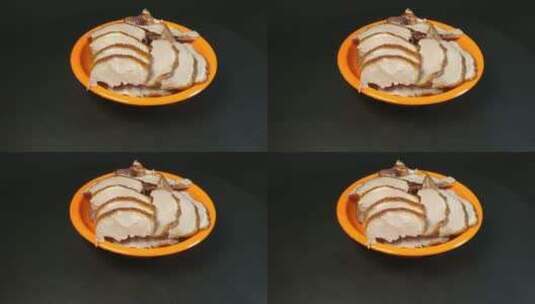 北京烤鸭秘制鸭片皮鸭卤鸭高清在线视频素材下载
