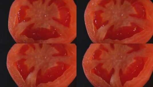 微距番茄种子番茄果肉高清在线视频素材下载