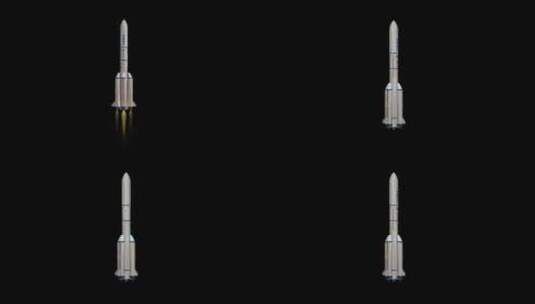 三维火箭展示带通道高清在线视频素材下载