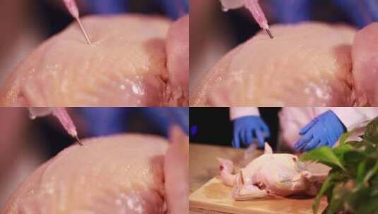 【镜头合集】食材肉鸡白羽鸡白条鸡高清在线视频素材下载
